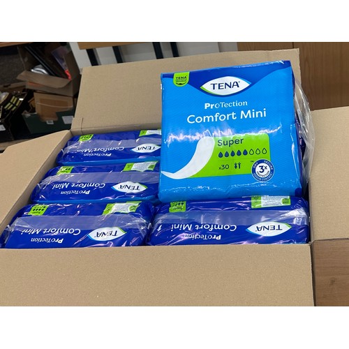 183 - Three boxes of 6 x 30 Tena comfort mini super pads- new and sealed