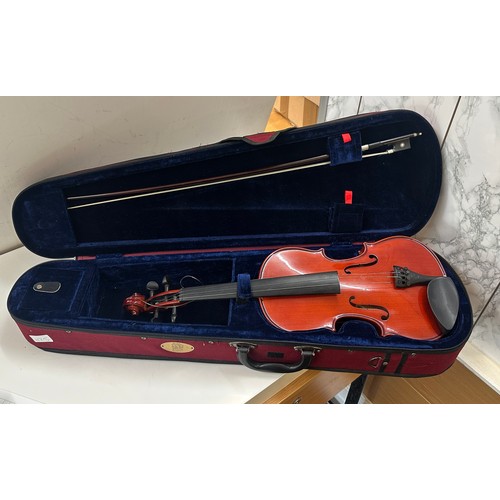 132 - Stenton cased violin