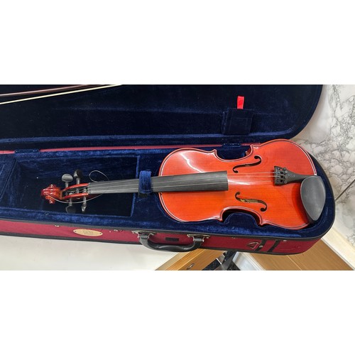 132 - Stenton cased violin