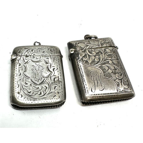 27 - 2 antique silver vesta cases