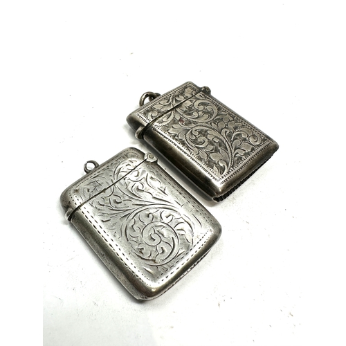 27 - 2 antique silver vesta cases