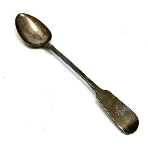 29 - Large antique silver basting spoon measures approx  32cm long weight 138g