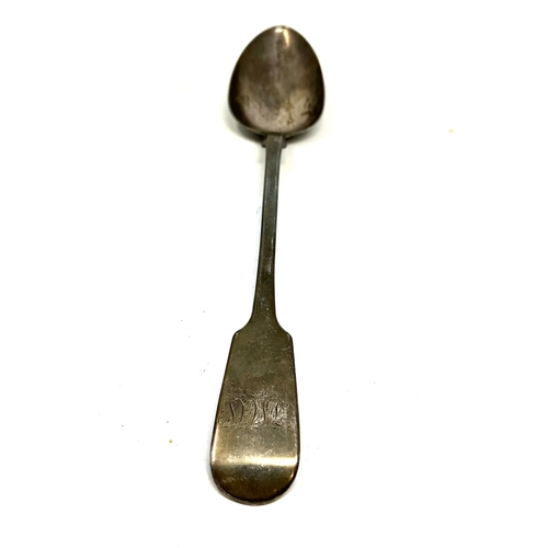 29 - Large antique silver basting spoon measures approx  32cm long weight 138g