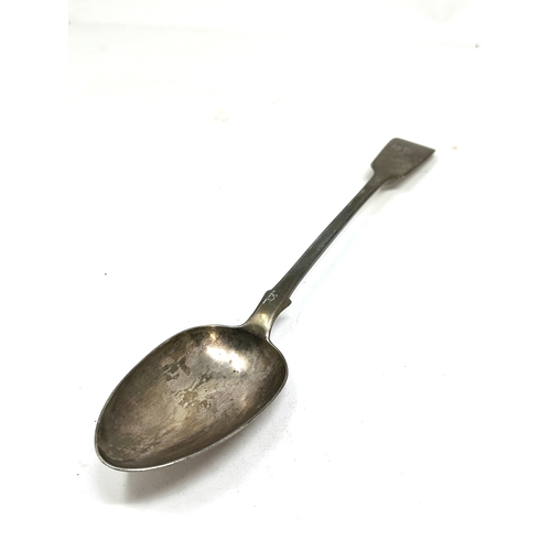 29 - Large antique silver basting spoon measures approx  32cm long weight 138g