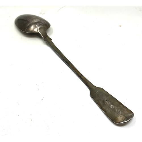 29 - Large antique silver basting spoon measures approx  32cm long weight 138g