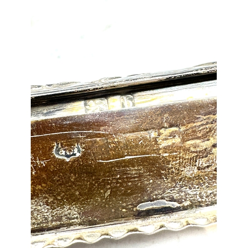 31 - Antique silver trinket box measures approx 15cm by 3.2cm height 2.5cm weight 84g