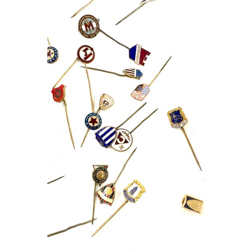 549 - Selection of assorted tie pins includes enamel etc