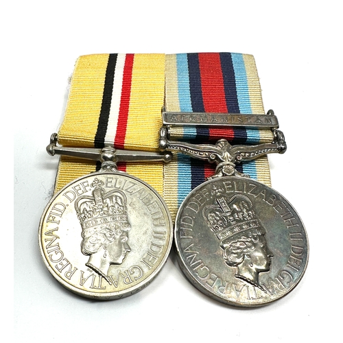 344 - ER.11 Afghanistan & iraq medals pair to pte s.v.v lagilagi RLC