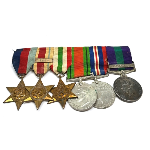 351 - ww2  g.s.m malaya group medals ist army bar to the africa star to Major Birkmyre