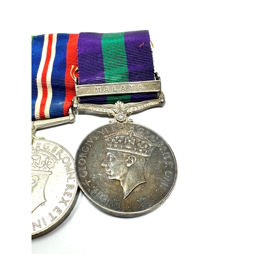 351 - ww2  g.s.m malaya group medals ist army bar to the africa star to Major Birkmyre