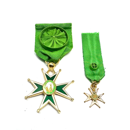 352 - Order of St. Lazarus full size and miniature medals