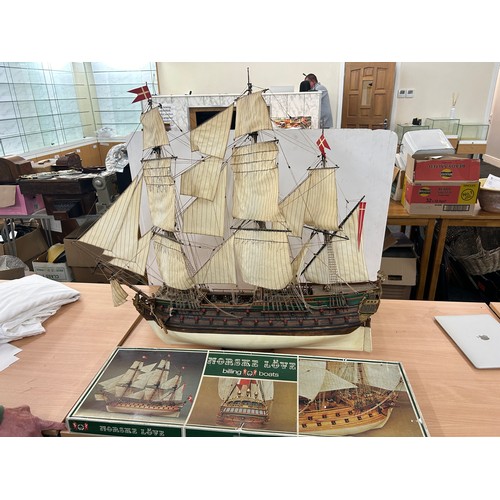 99A - Large ship galleon model measures approximately 101cm long 90cm tall 20cm wide