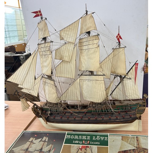 99A - Large ship galleon model measures approximately 101cm long 90cm tall 20cm wide