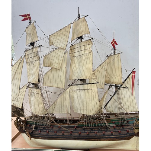 99A - Large ship galleon model measures approximately 101cm long 90cm tall 20cm wide