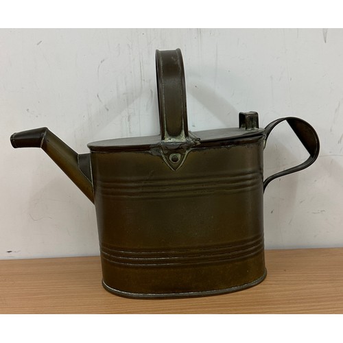 573 - Antique Army and navy makers copper watering can