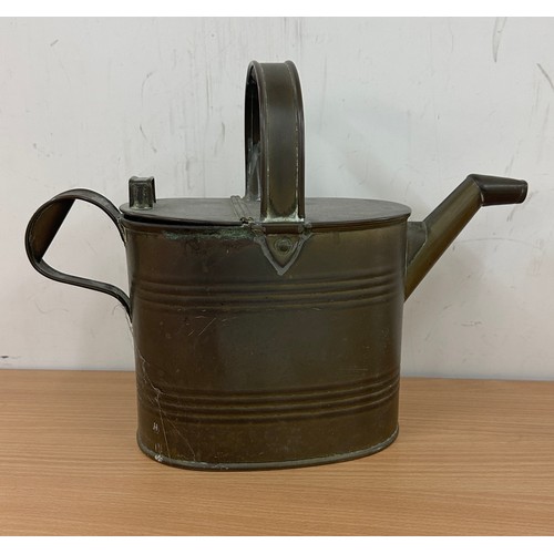 573 - Antique Army and navy makers copper watering can