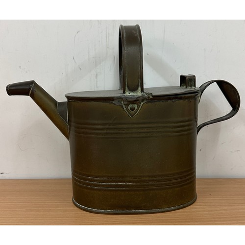 573 - Antique Army and navy makers copper watering can