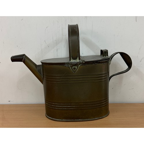 573 - Antique Army and navy makers copper watering can