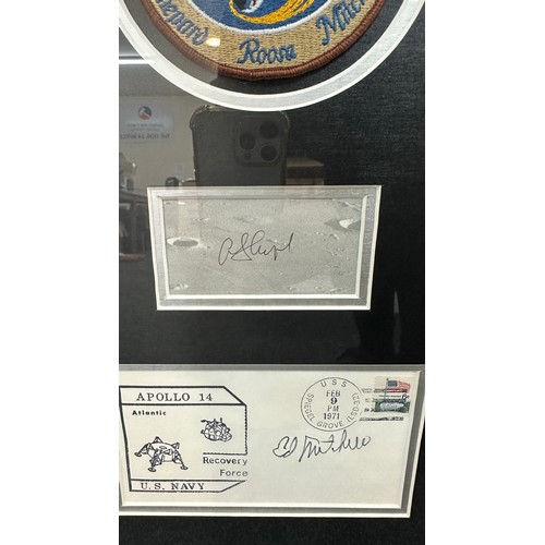 258 - NASA Apollo Missions. An Apollo Moonwalkers autograph presentation piece, with COA, featuring signed... 