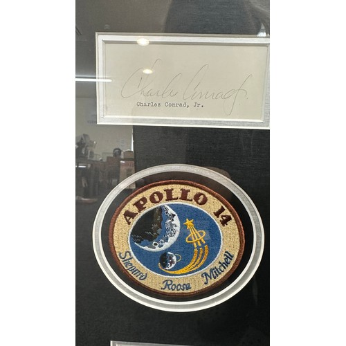 258 - NASA Apollo Missions. An Apollo Moonwalkers autograph presentation piece, with COA, featuring signed... 