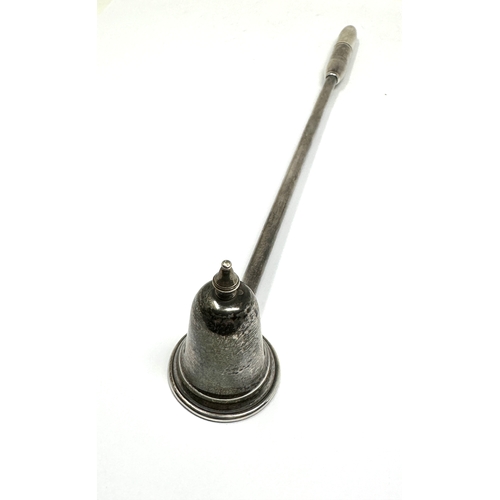 8 - Sterling silver candle snuffer measures approx 27cm long