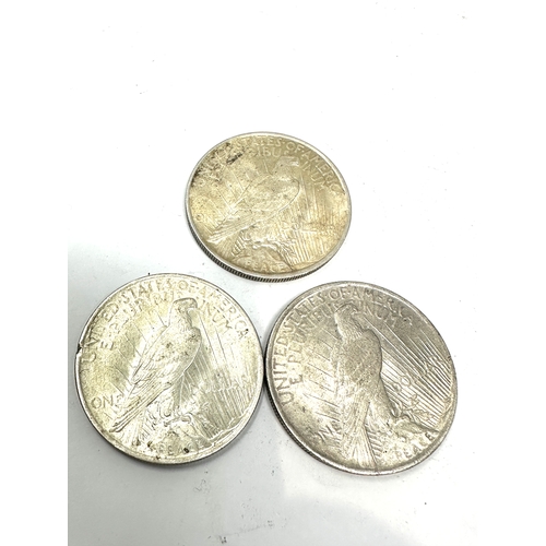 411 - 3 silver liberty one dollars