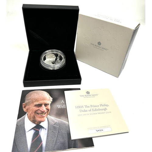 414 - Royal Mint H.R.H the prince philip duke of edinburgh  2021 £5 silver proof coin