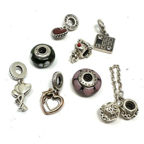 197 - 8 silver pandora charms