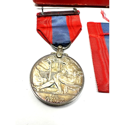 357 - British George V Imperial Service medal in box Circa.1910-1935