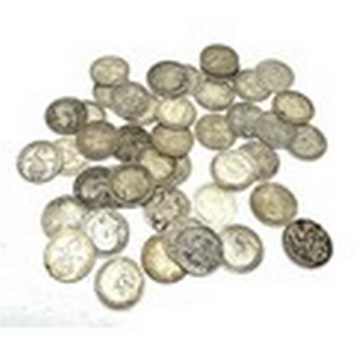 417 - selection of pre 1920 silver three pence coins