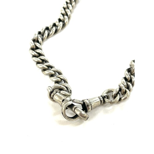 329 - A silver antique watch chain (49g)