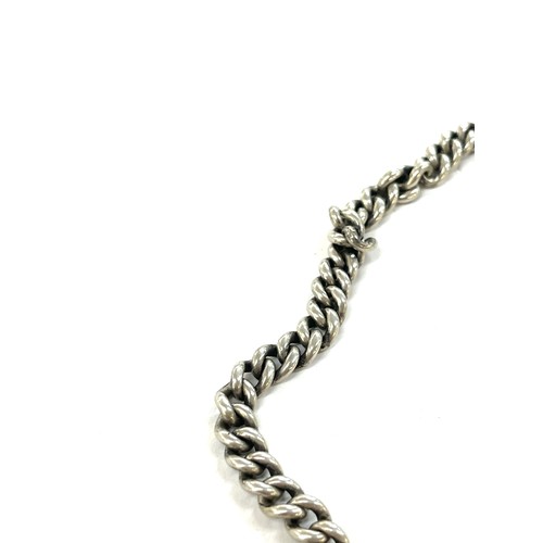 329 - A silver antique watch chain (49g)