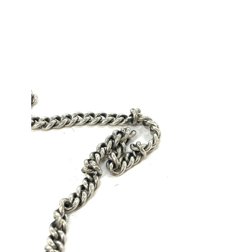 329 - A silver antique watch chain (49g)