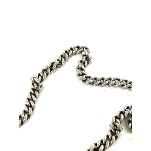 329 - A silver antique watch chain (49g)