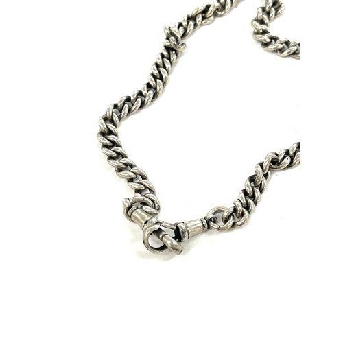 329 - A silver antique watch chain (49g)