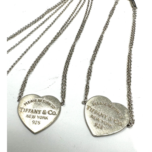 234 - Silver tiffany & co return to tiffany heart tag necklace & bracelet