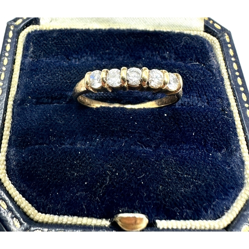93 - 9ct gold white gemstone ring weight 1.6g
