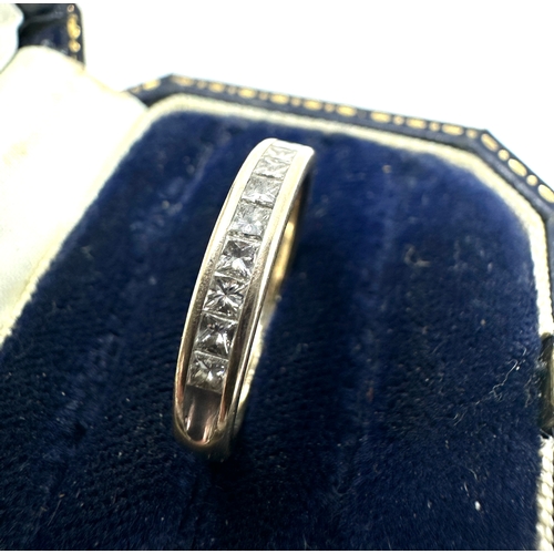 96 - 18ct gold diamond half eternity ring weight 3.4g