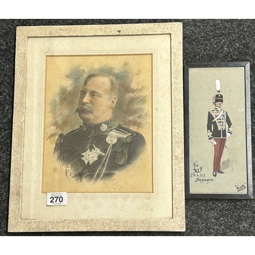 270 - Watercolour PAO Hussars and Victorian Rifle volunteers