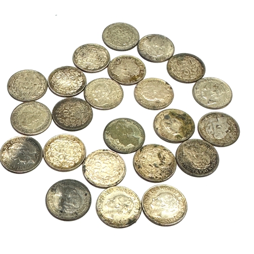 456 - collection of Netherlands silver 10 Cents Coins weight 32g