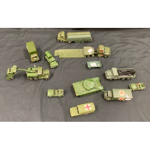 136 - Selection of vintage and later Dinky toys army tanks etc