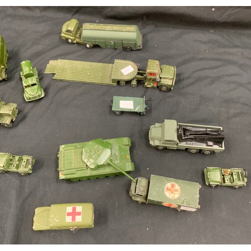 136 - Selection of vintage and later Dinky toys army tanks etc