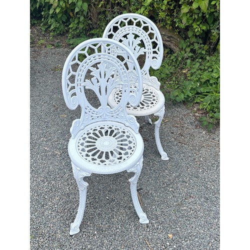 31 - Pair of aluminium garden chairs