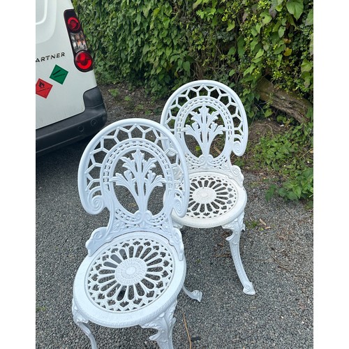 31 - Pair of aluminium garden chairs