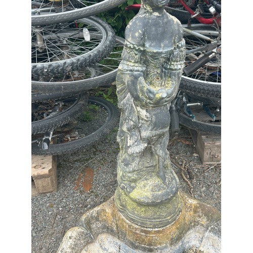 52 - Concrete outdoor water feature meausres approx 43 inches tall