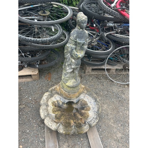 52 - Concrete outdoor water feature meausres approx 43 inches tall