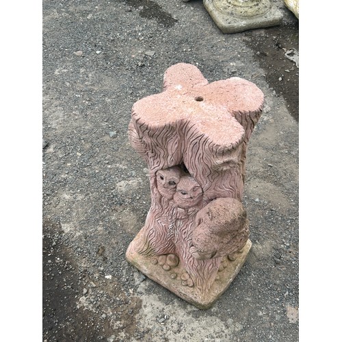 53 - Concrete owl garden ornament AF measures approx 21 inches tall