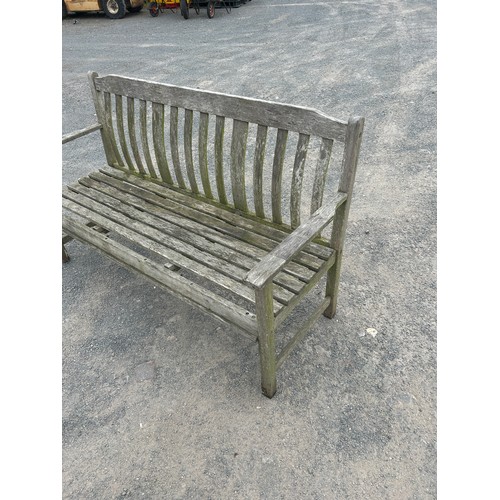 74 - Outdoor garden bench measures approx 35 inches tall by 59 wide