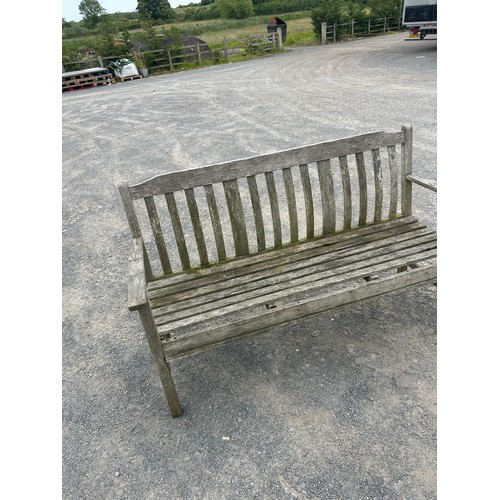 74 - Outdoor garden bench measures approx 35 inches tall by 59 wide