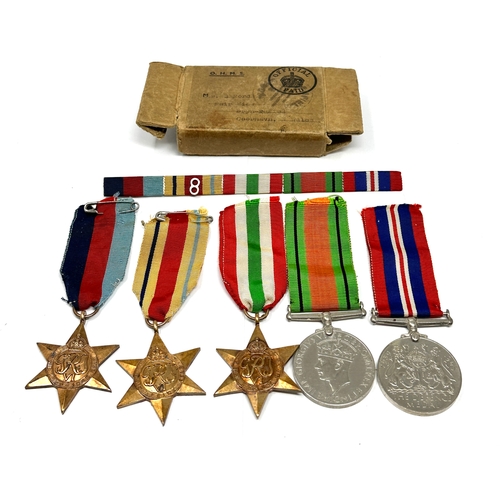 409 - ww2 North Africa 8th Army and Italy star medal group and box named to mr s ford back named o.i/c  ca... 